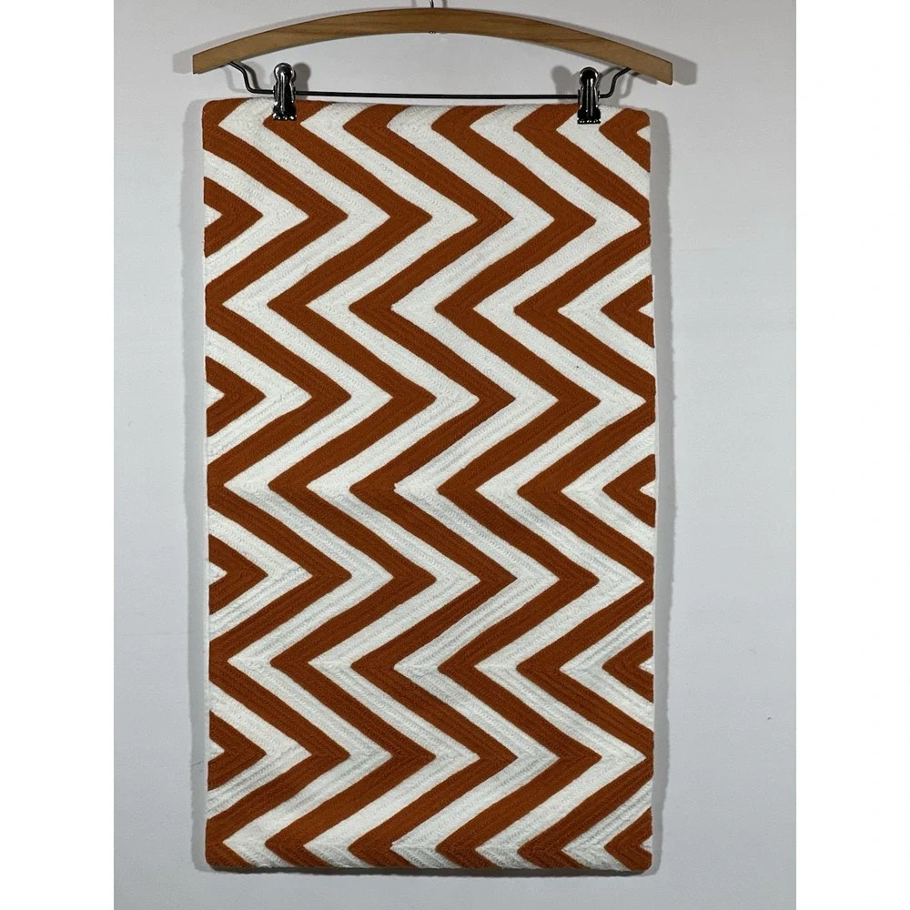 Pottery Barn Pillow Sham Chevron Knit Embroidered‎ Cottagecore Farmhouse